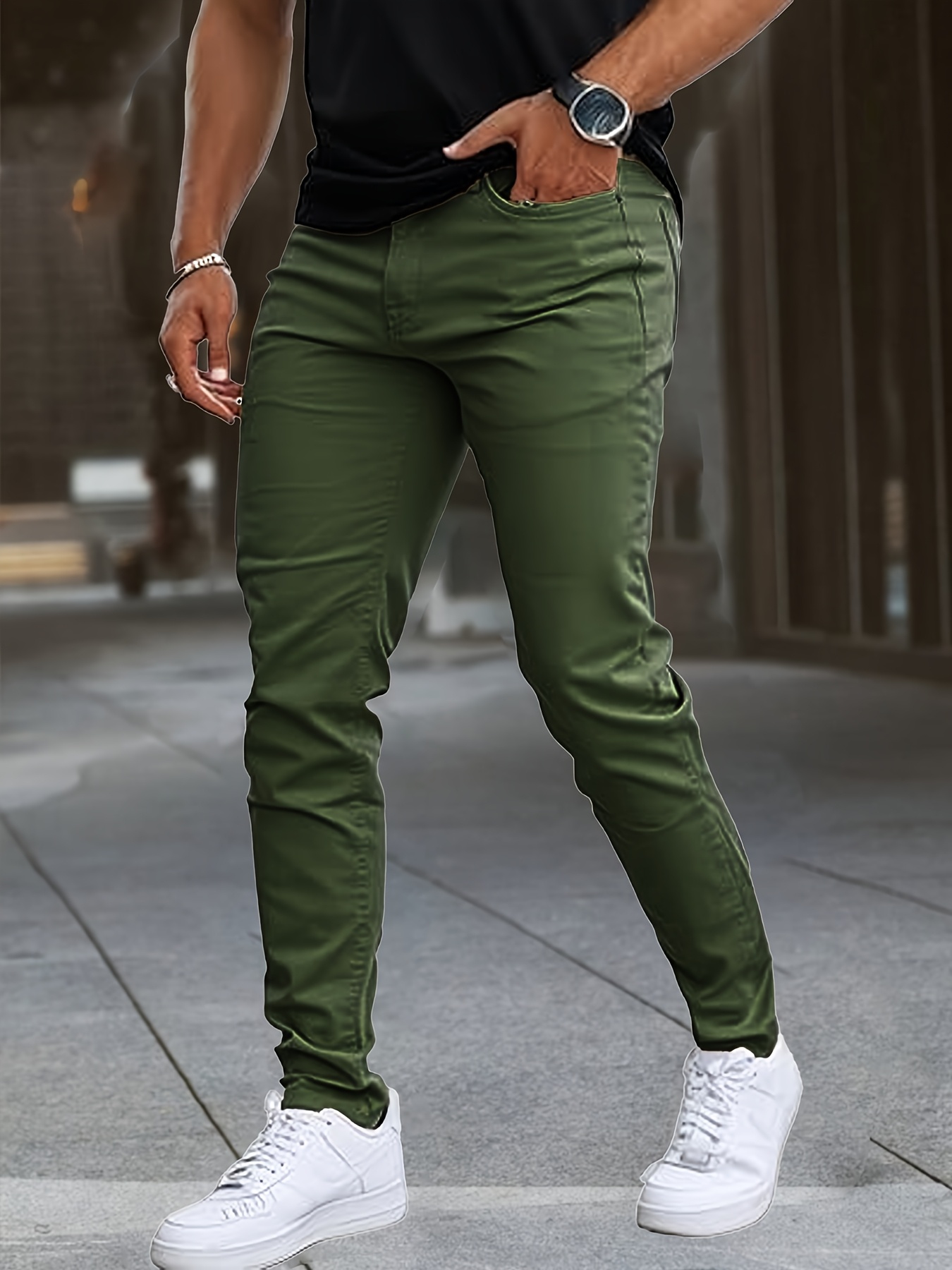 Men's Casual Slim-Fit Stretch Pants