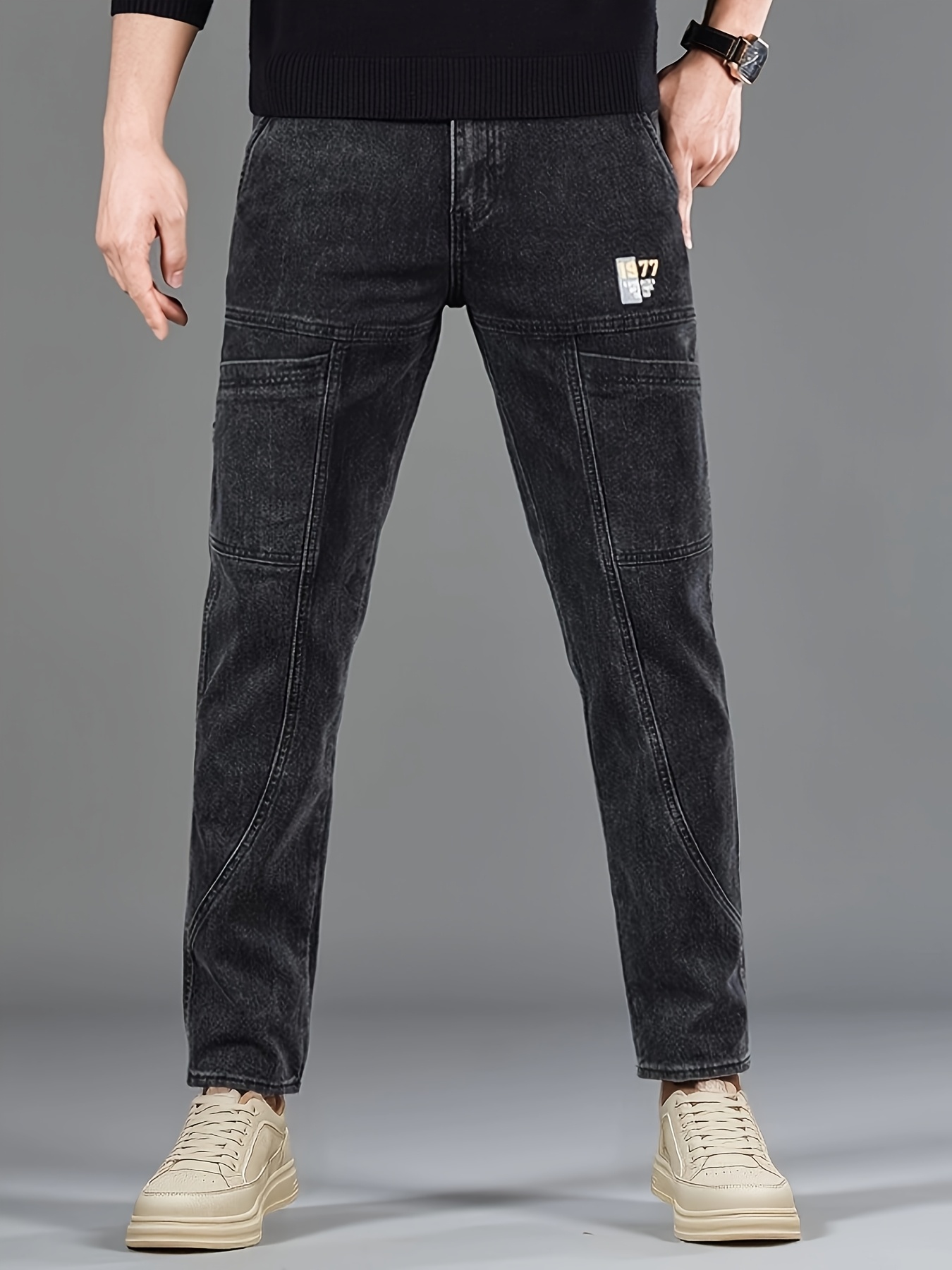 Denim Pants Mens Black Jeans 42 Waist Denim Trousers Mens Jeans 42 - Main Image