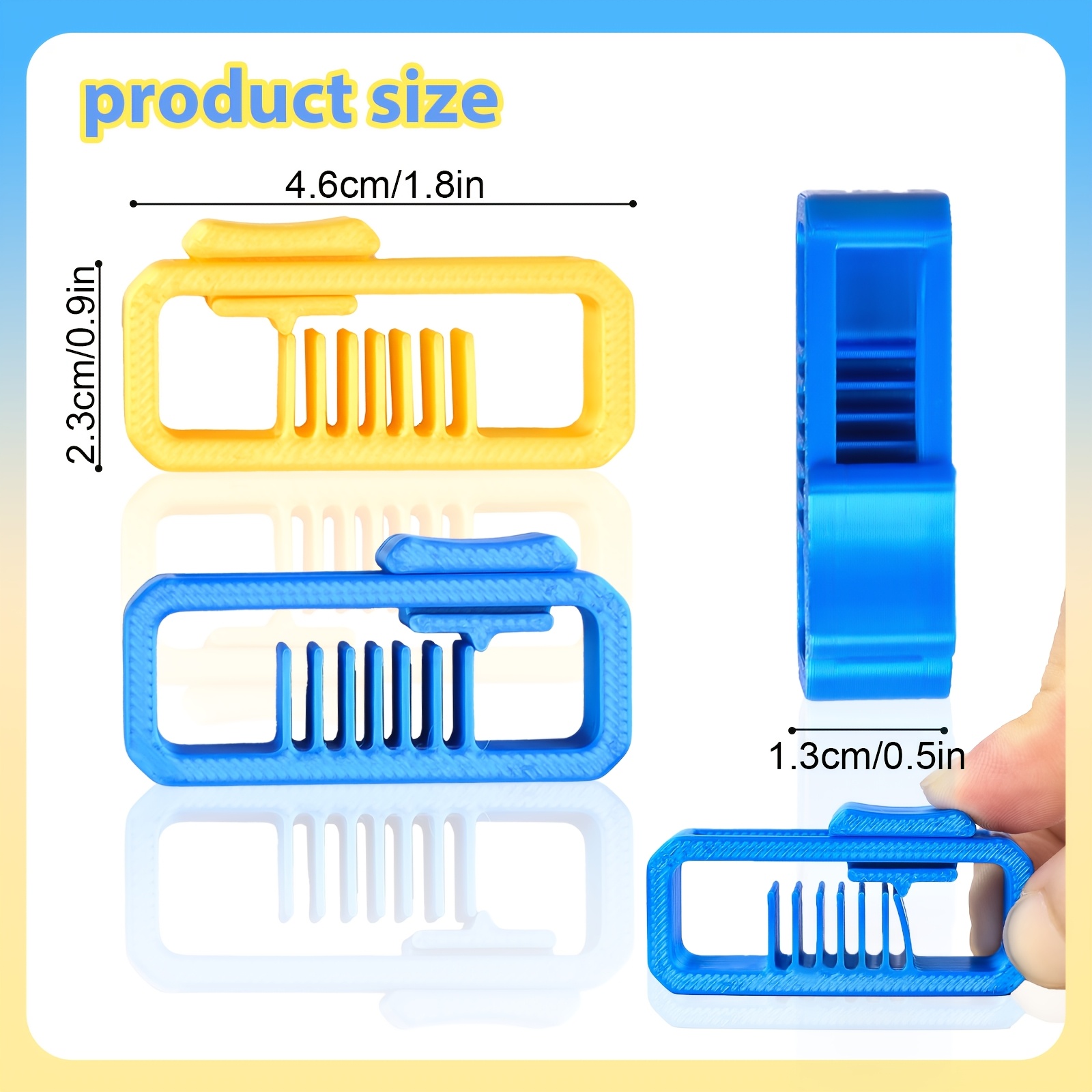 TEMU 2pcs Finger Slider Sound Slide Make A Clicking Sound Suitable For Use In Your Black And White Yellow And Blue