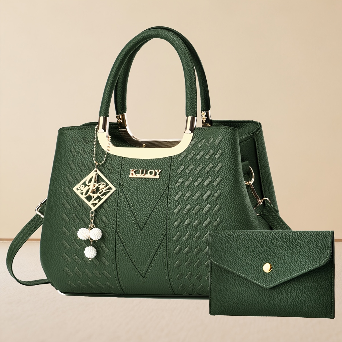 TEMU Ensemble de sacs pour femmes, design tout-tenue, sac à main, nouveau sac à bandoulière tendance et chic pour femmes, texture premium