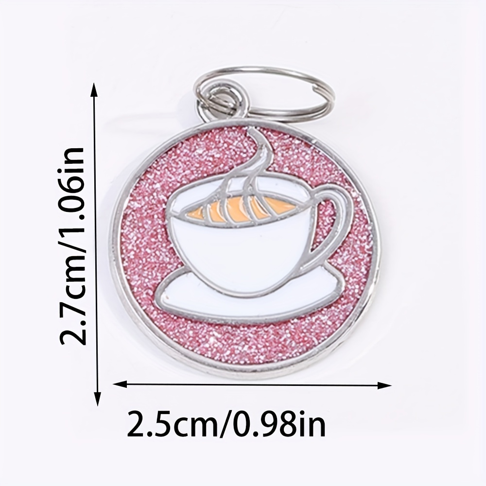 Customizable Coffee Cup-Themed Dog Tags