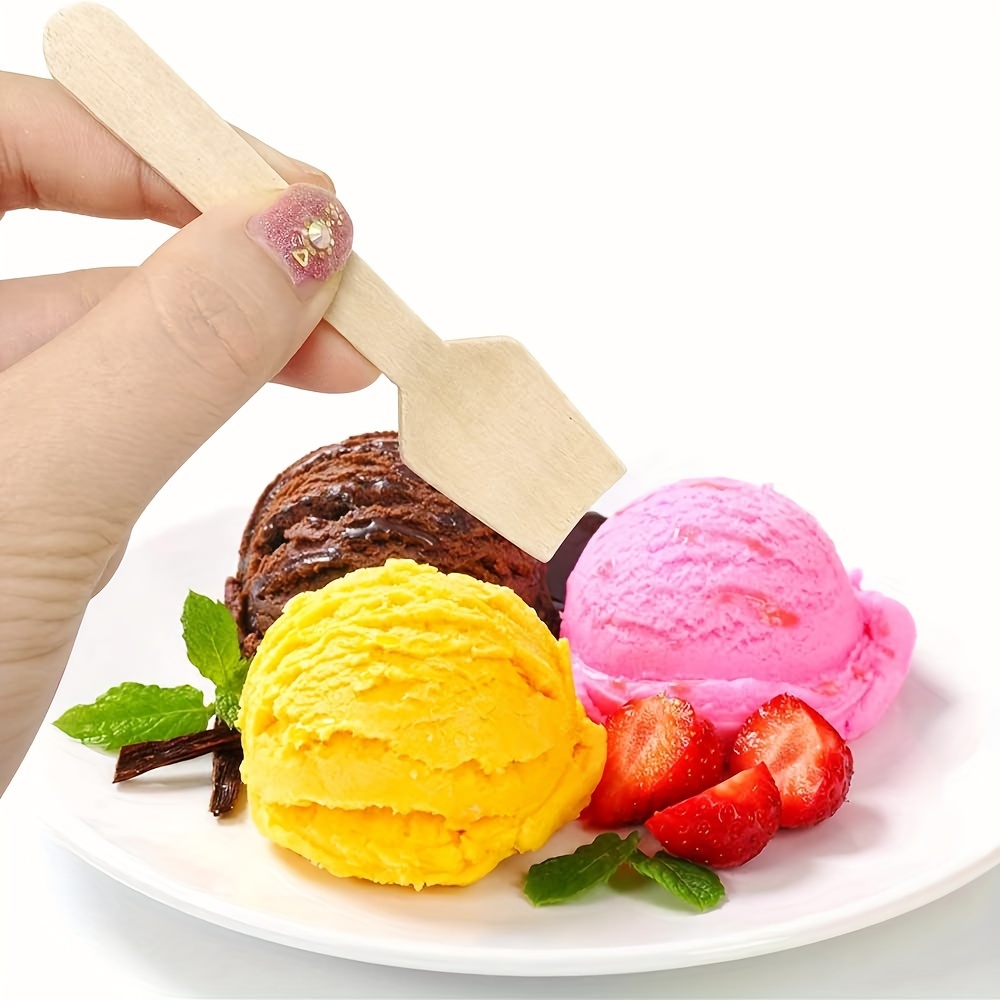 Cucchiai di plastica trasparente usa e getta da 100 pezzi 7,5 * 2 cm  Cucchiai di posate usa e getta di plastica per gelato