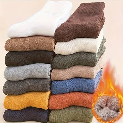 merino wool hiking socks warm round toe winter boots socks unisex random color 3 6 12 pairs