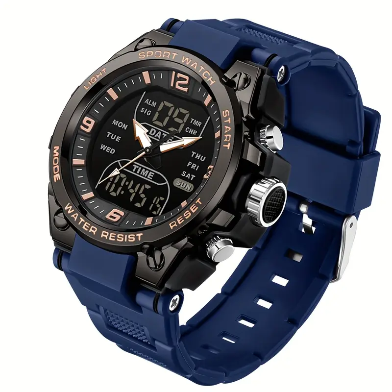 Orologio Digitale Sportivo Naviforce - Impermeabile 50M, Cronometro, Allarme, Cinturino In Gomma - Foto 3