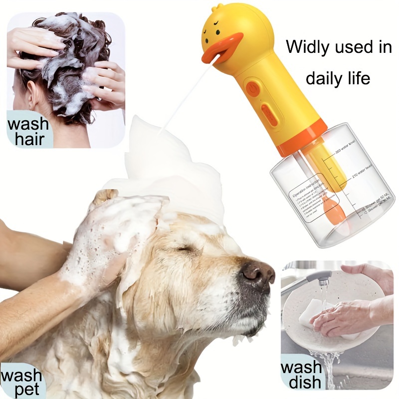 pet electric foam shampoo dispenser for   bath rechargeable soap dispenser for pet bath bathroom kitchen sink details 3