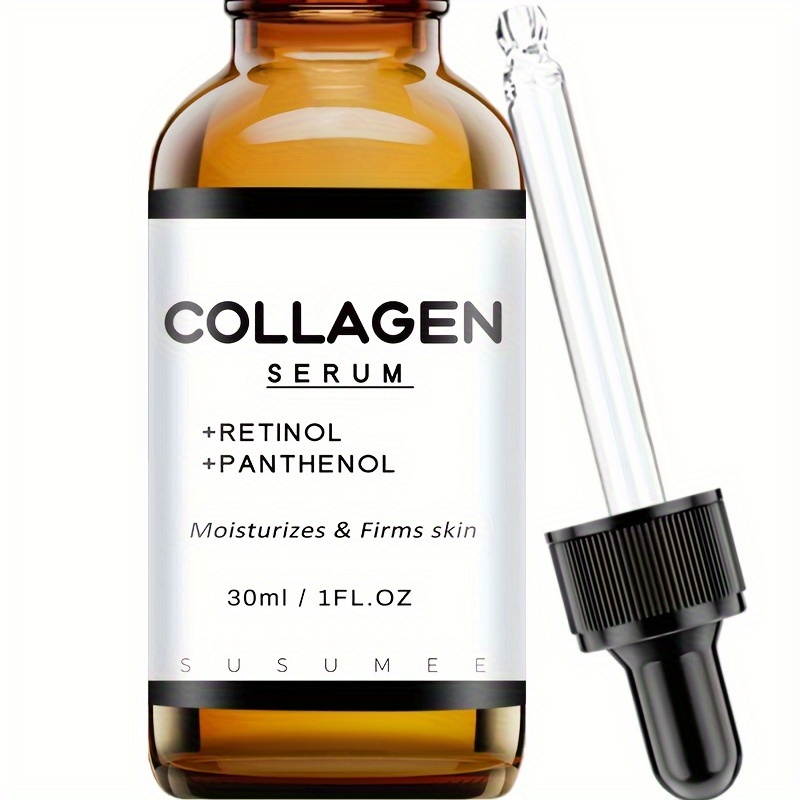 

Collagen Serum For Face, With Retinol & Panthenol, Cooperate Well With Hyaluronic Acid & Vitamin C, Increase Skin Elasticity And Hydration, Firming Moisturizing For Men And Women 1fl.oz/30ml