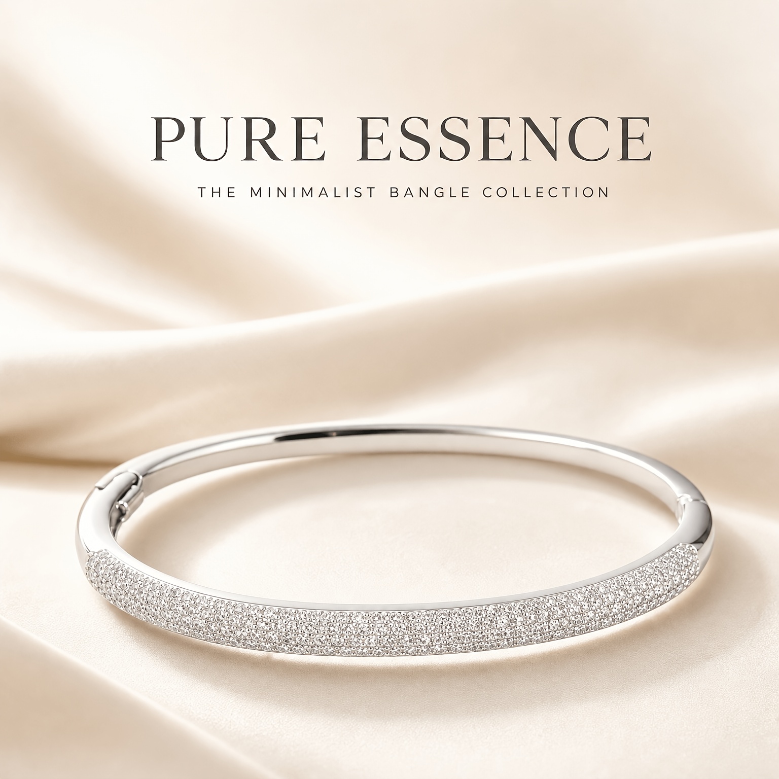 TEMU Minimalist Style Tightly Set Synthetic Synthetic Zirconia Silvery Bracelet For Women, Light Luxury Niche Design, Versatile Daily Commuter