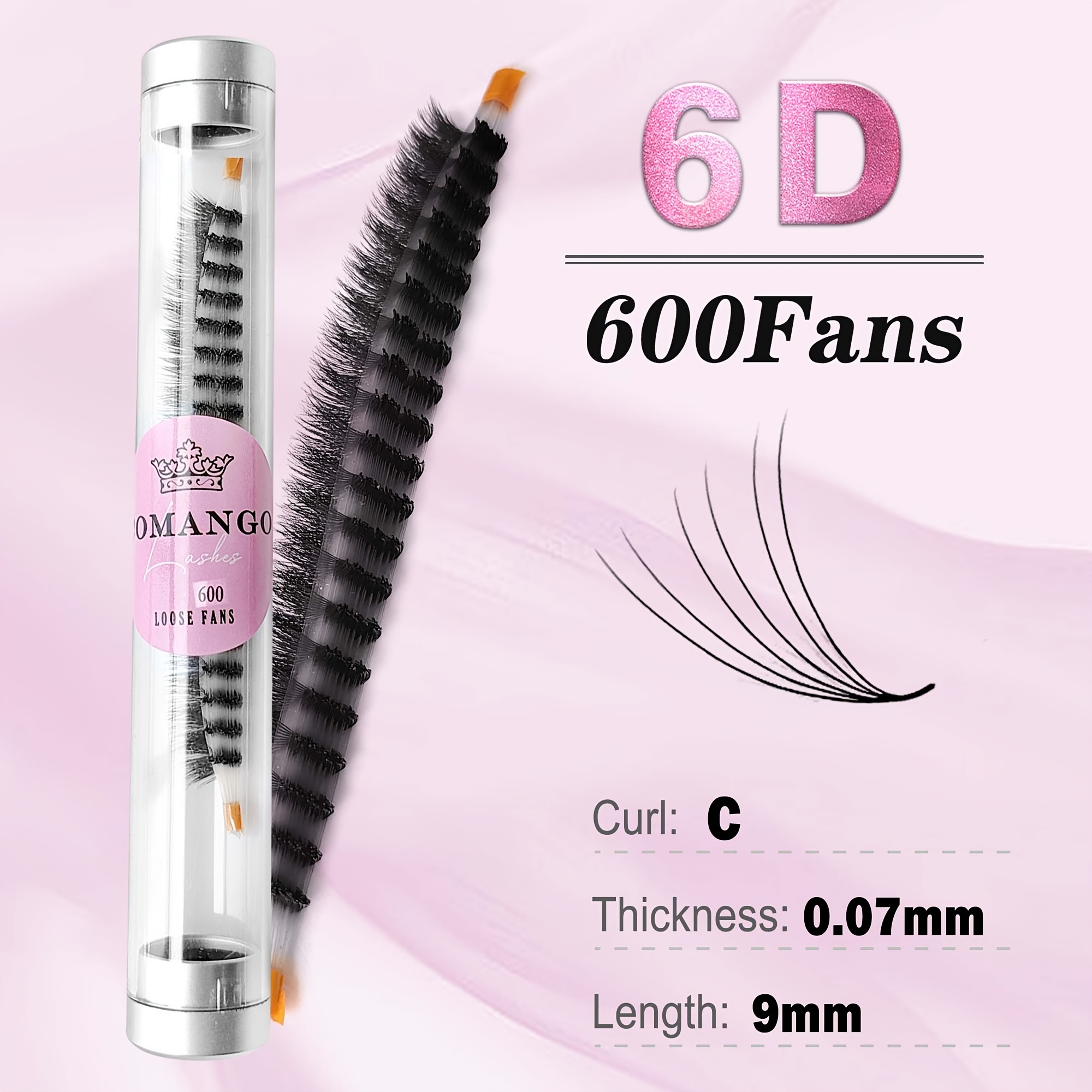 Comango 600/1200 Fans Premade Volume Fan C/d 8-15mm 3d-16d Loose Fan Eyelashes Extension Cat Eye Wispy Lash