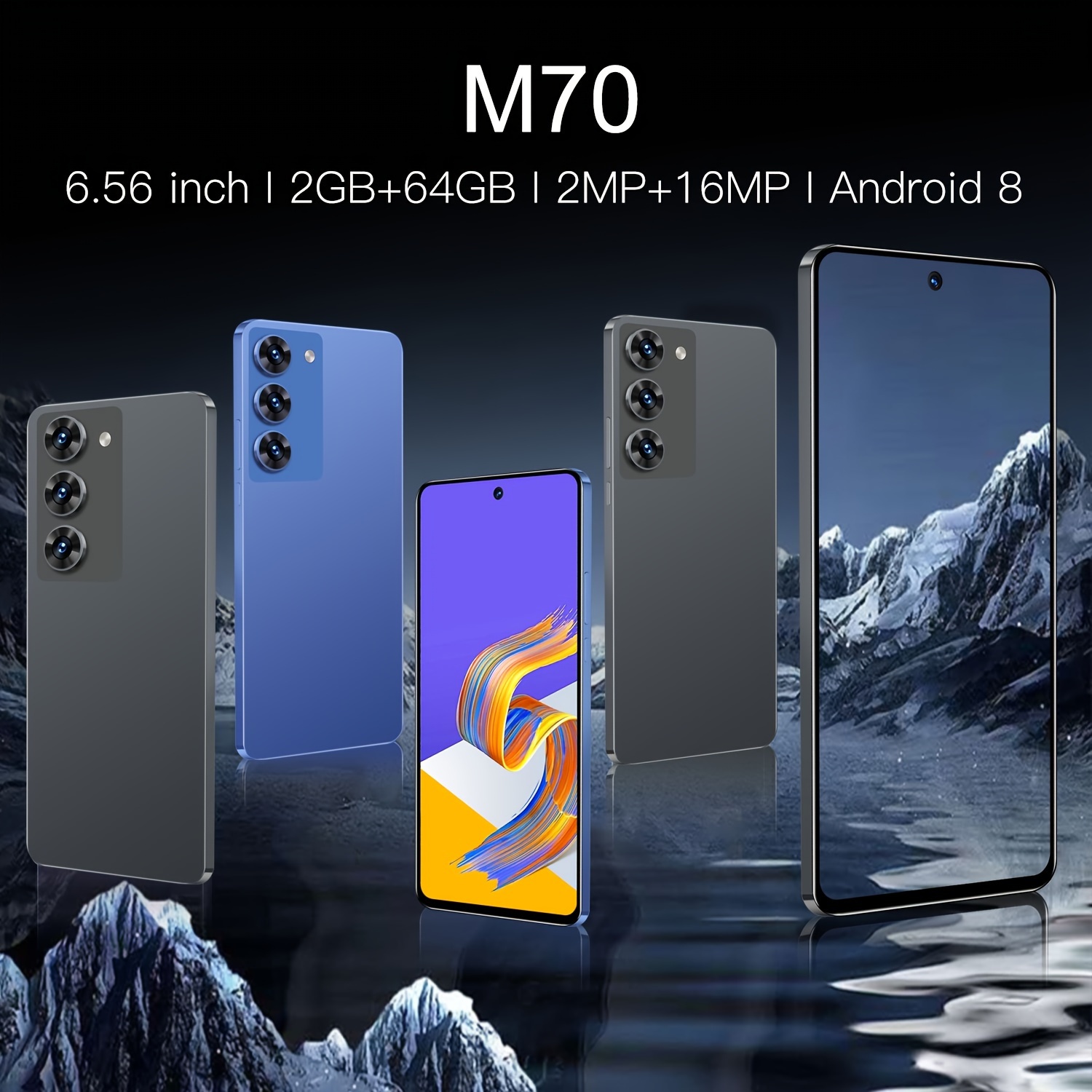 1pc M70 2024 Android Smartphone, 6.56