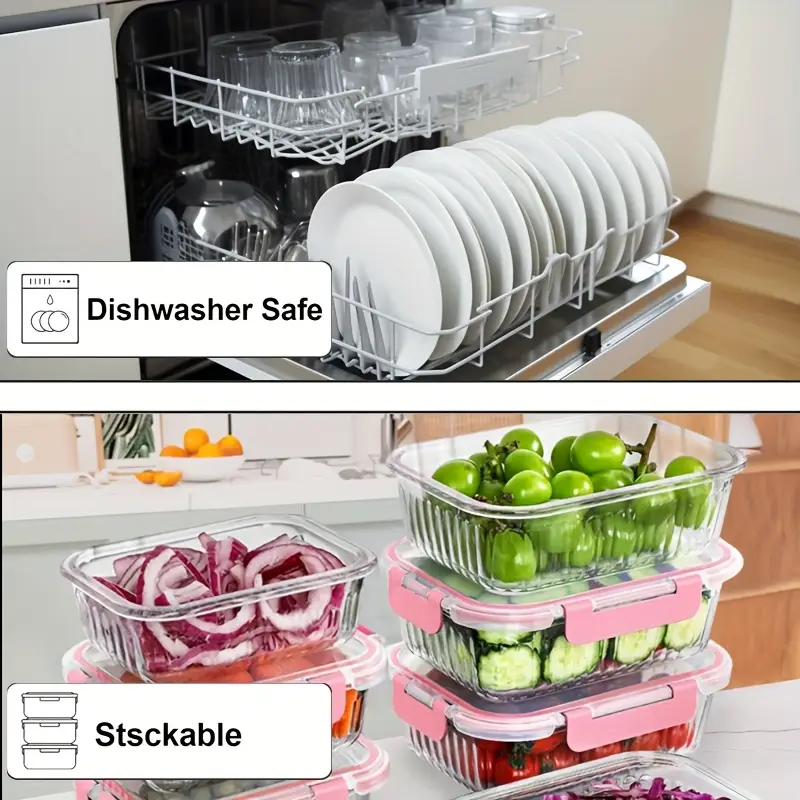 21pcs 10 glass bowls 10 sealed lids 1 dishcloth of high borosilicate sealed lid food storage container glass reusable suitable for food storage in microwave ovens ovens refrigerators dishwashers offices schools and camping Product details 1