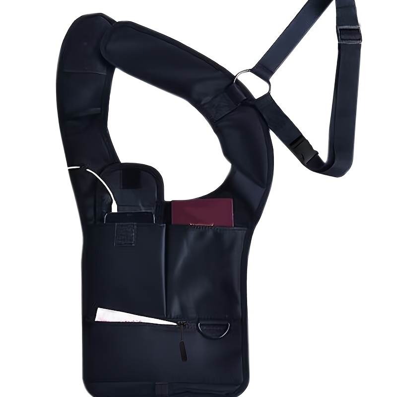 Neutral Square Bag, Hidden Underarm Bag, Men' Agent Shoulder Bag, Headphones, Phone Bag, Tactical Trend Vest, Shoulder Strap Bag [zipper Random]