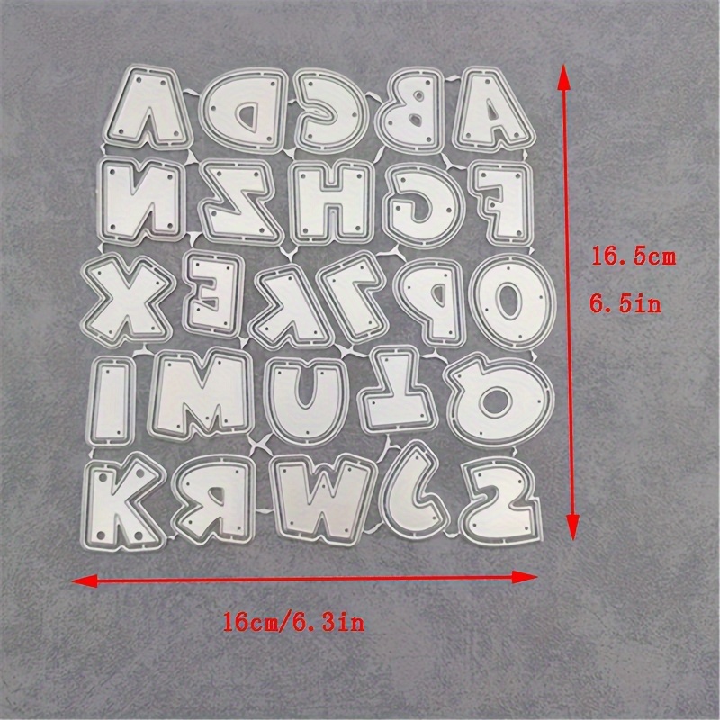 E-shop 26 Buchstaben Spitzen Metall Stanzschablonen für DIY Scrapbooking Dekorative Prägung Handwerk Vorlage