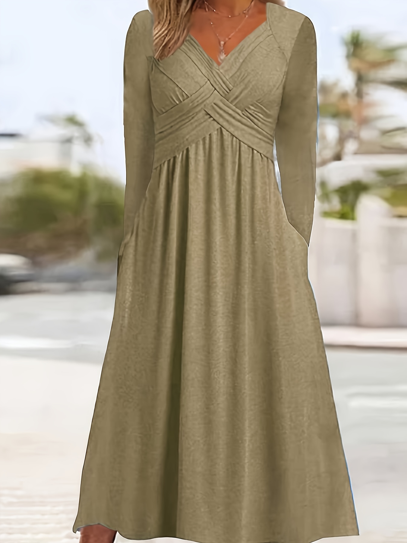 flattering empire waist dresses sold on Temu United States