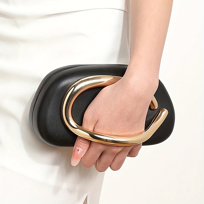 FOREVER MIYIN Women's Elegant Vintage Handbag with Magnetic Closure & Golden-Tone Hardware - Mini Purse with Detachable Chain Strap, Golden-Tone Handle, Credit Card Slots & Coin Pocket - Burgundy/Black/White Luxury Clutch for Everyday & Formal