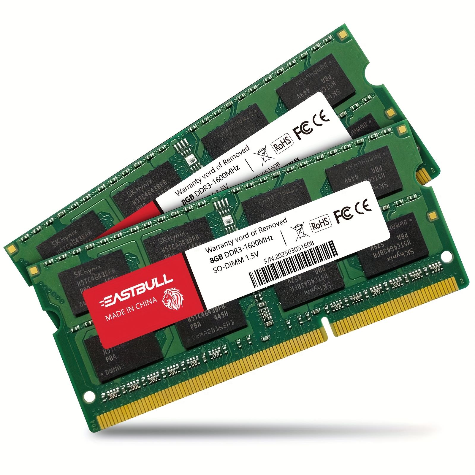 8gb 1600mhz ddr3 blue memory, desktop dimm module, and