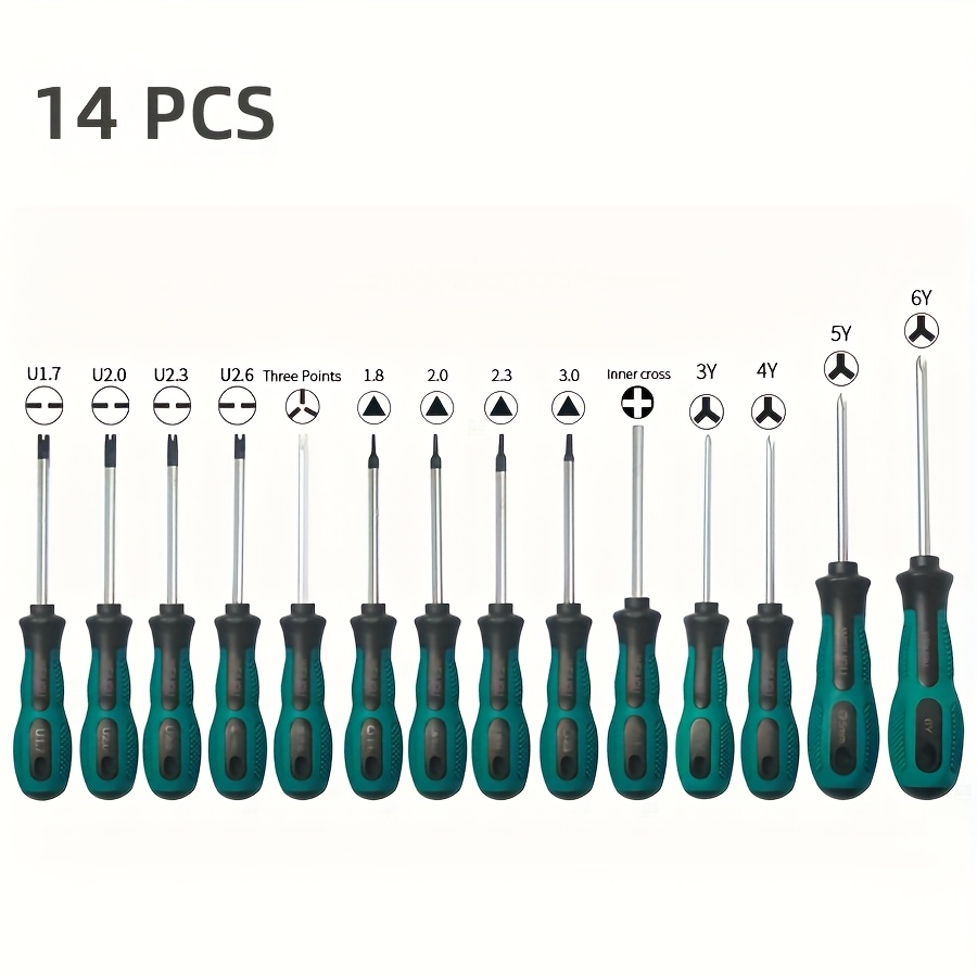 14pcs Special-shaped Screw Diy Set, Triangle//y-shape/three-point/phillips, Suitable For Screw Shapes, Hand Tools