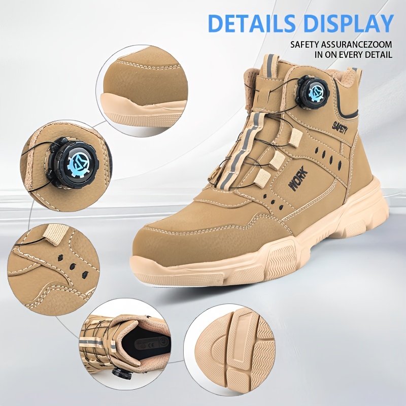 lazy dial   shoes work shoes shoes mining boots labor shoes unisex anti crush anti puncture wear resistant breathable comfortable shock absorbing suitable for home gardening agriculture planting   cleaning construction automotive  