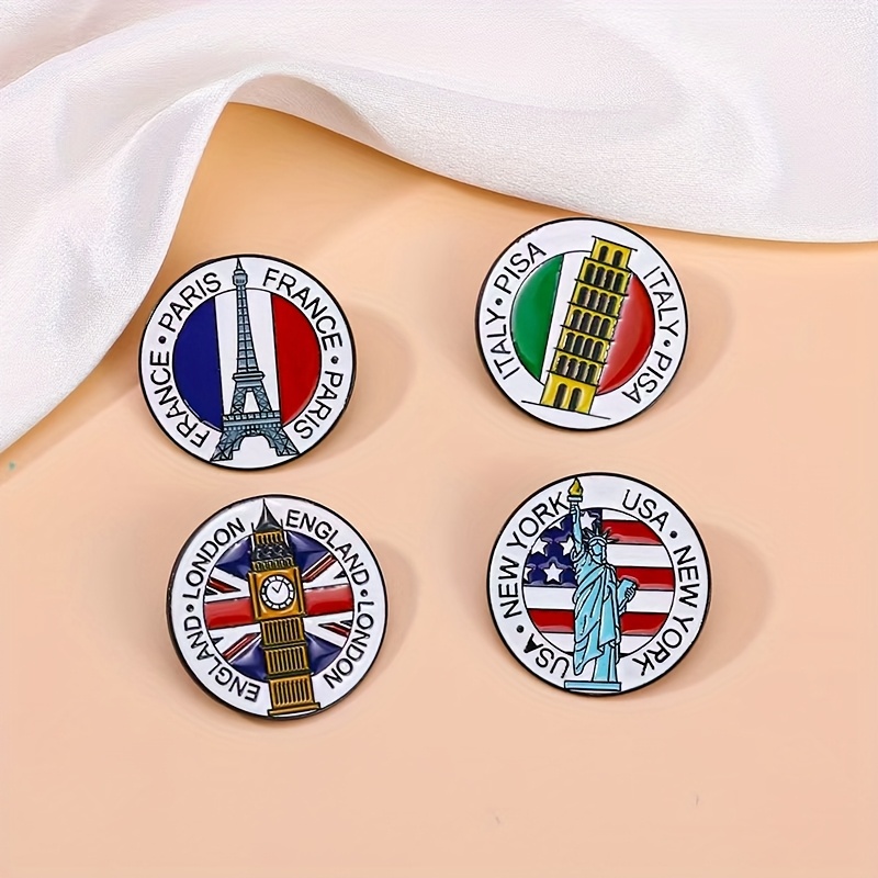 

4pcs Set Of European - Statue Of & Of Alloy Brooches For Women, For Or Gifting