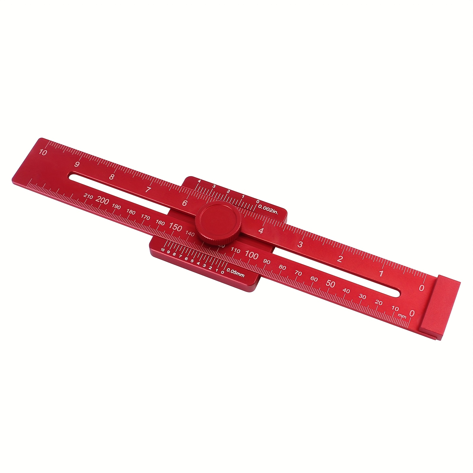 1pc Metric/inch Scale Aluminum Offset Marking Gauge And Layout Tool Woodworking Parallel Ruler Marker Scribing Gauge