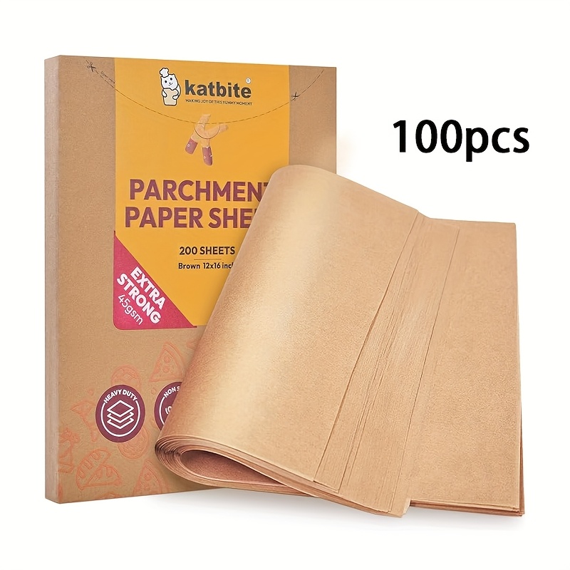 TEMU 100pcs Pre-cut Parchment Paper Baking Sheets | 9x13 Inch Unbleached , Half Sheet Pan Size - For Baking, Cooking, Grilling, Air Fryer, Steaming, Deep Fryer - Home Bakers & Kitchen Enthusiasts