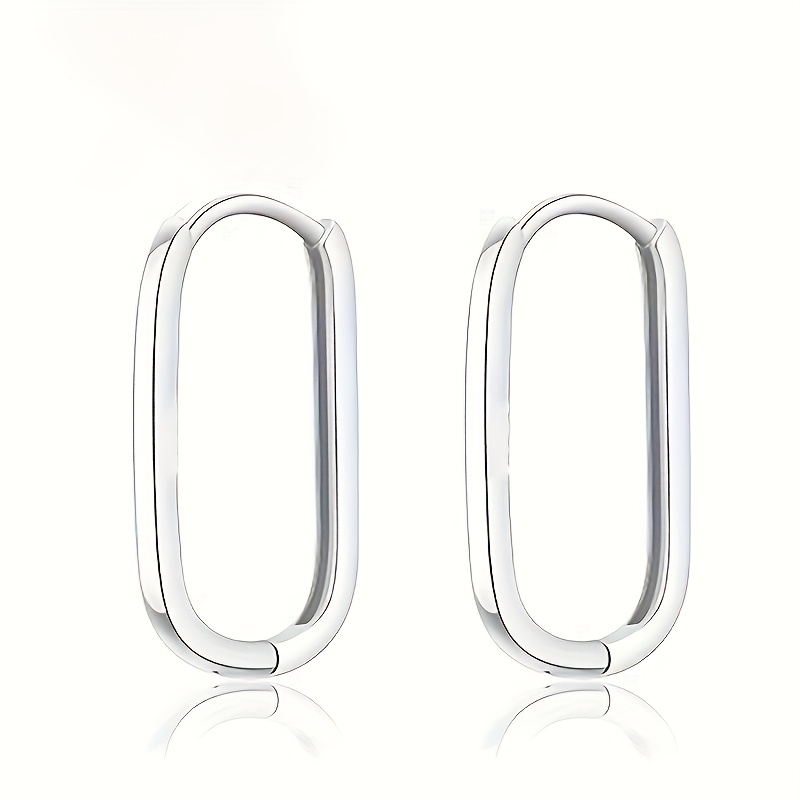 Women's Elegant Geometric Hoop Earrings, Perfect for All Seasons