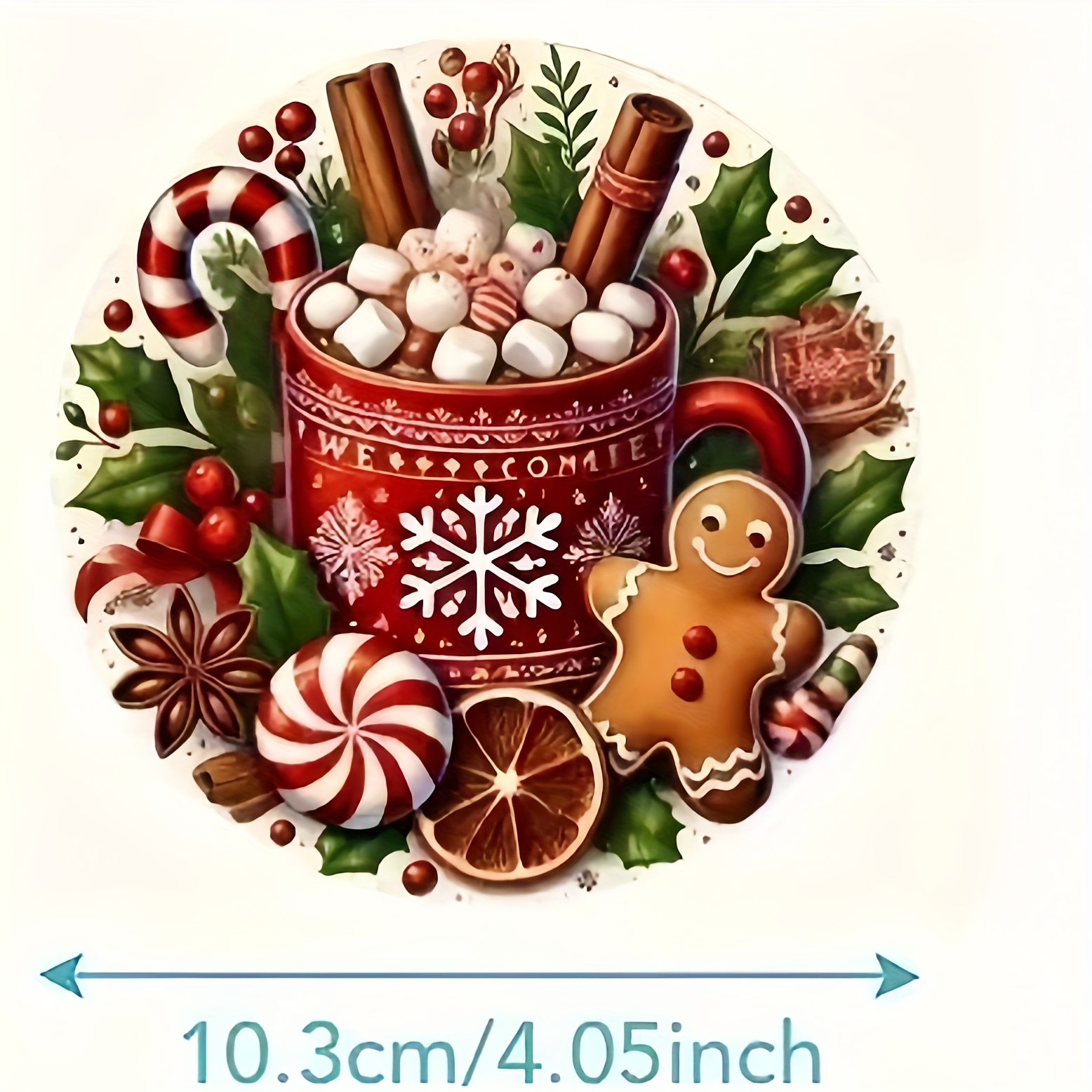 Image of 6pcs Set, Christmas Gingerbread Man Themed Wooden Coasters, Heat-resistant And Non-slip. Exquisite Home And Restaurant Decor, Suitable For Dining Tables Activity Rooms