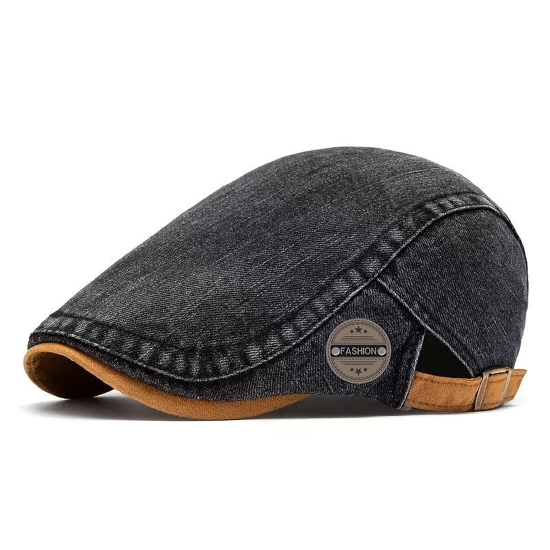 TEMU Fabric Are Normal. Printed Accessories Are Positioned. Men's Vintage Beret, Combining With A Baseball . Lightweight And Minimalist,