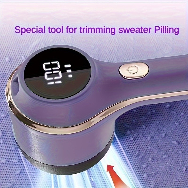 

Usb Rechargeable Lint Remover With Digital Display, Portable Fabric Shaver With Hair Ball Trimming And Absorption, Household Sweater Defuzzer, No Damage To Clothes, Built-in Lithium Battery
