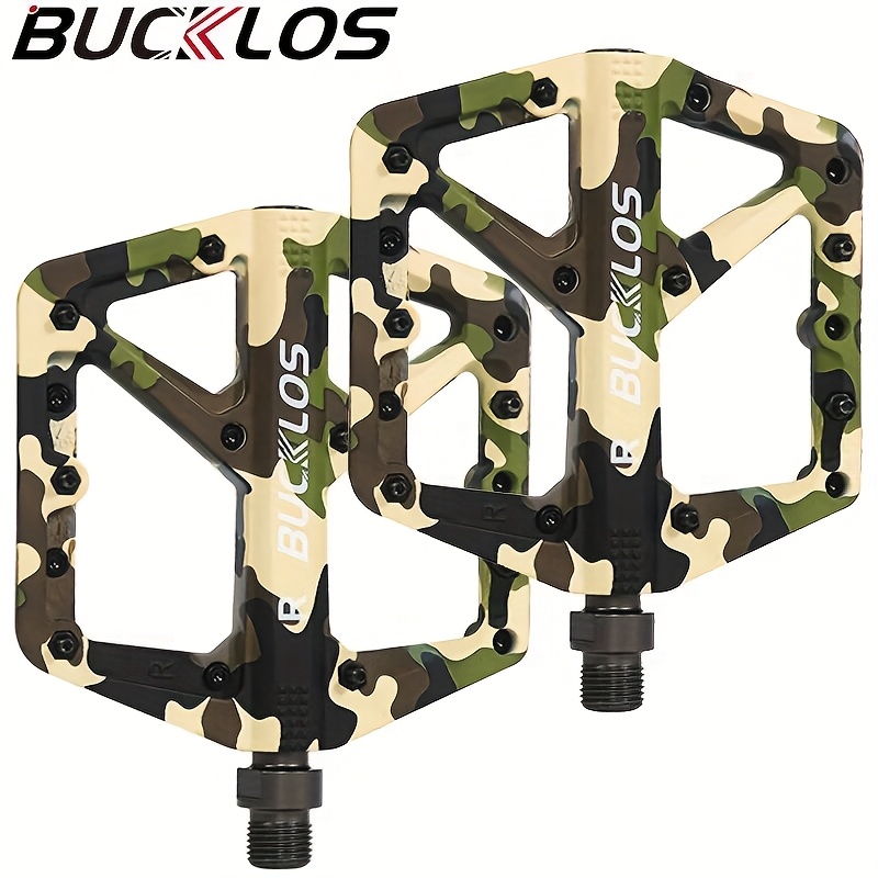 Image of Bucklos Bike Pedal Nylon Mountain Bike Pedal Widen Road Bicycle Flat Pedals Anti Slip Mtb Pedals Bicycle Additions