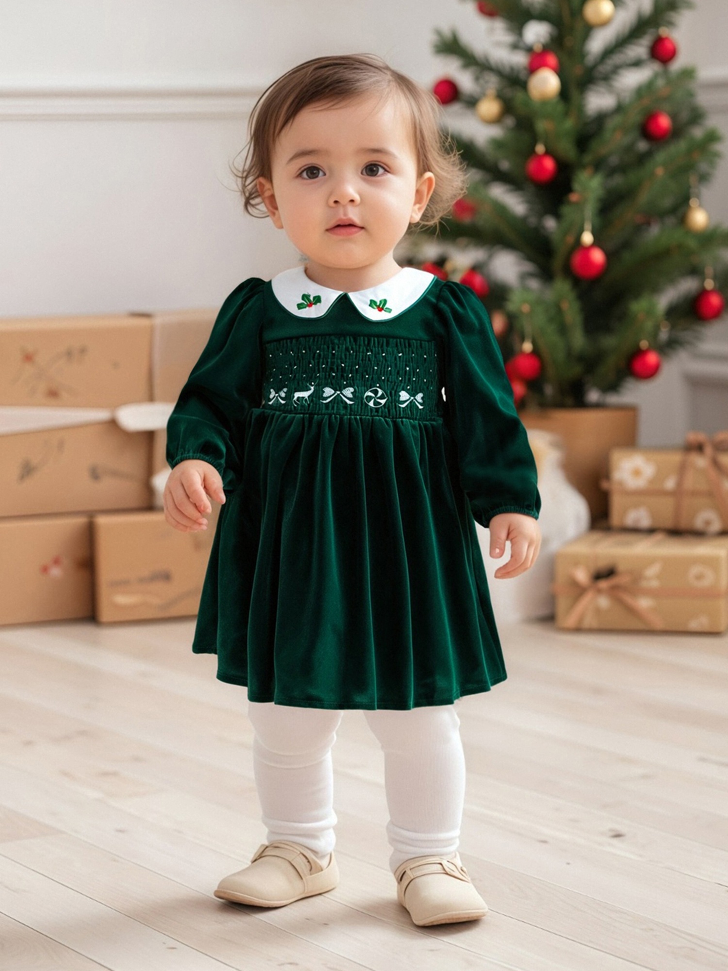 girls luxurious like christmas dress reindeer - Temu