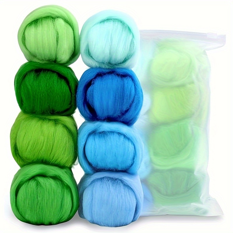 

Premium Needle Felting Wool Kit - 2.82oz (80g) In 8 Vibrant Colors, Complete Roving Supplies For Diy Crafts & Beginners