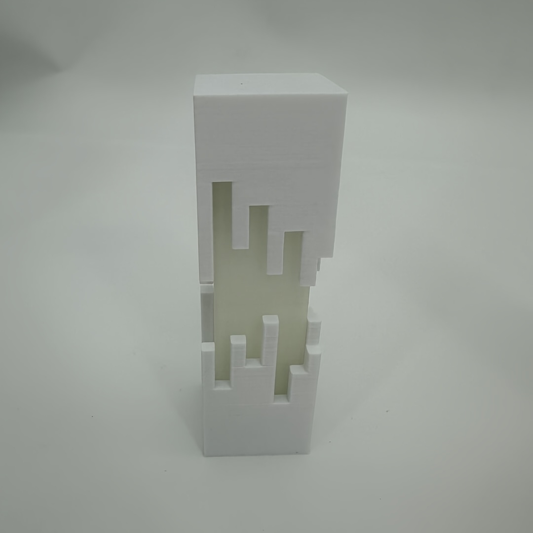E-shop 3D-gedruckte, minimalistische, rechteckige Premium-Deko, im Dunkeln leuchtend, glatte matte Oberfläche & platzsparendes Design, ideal für