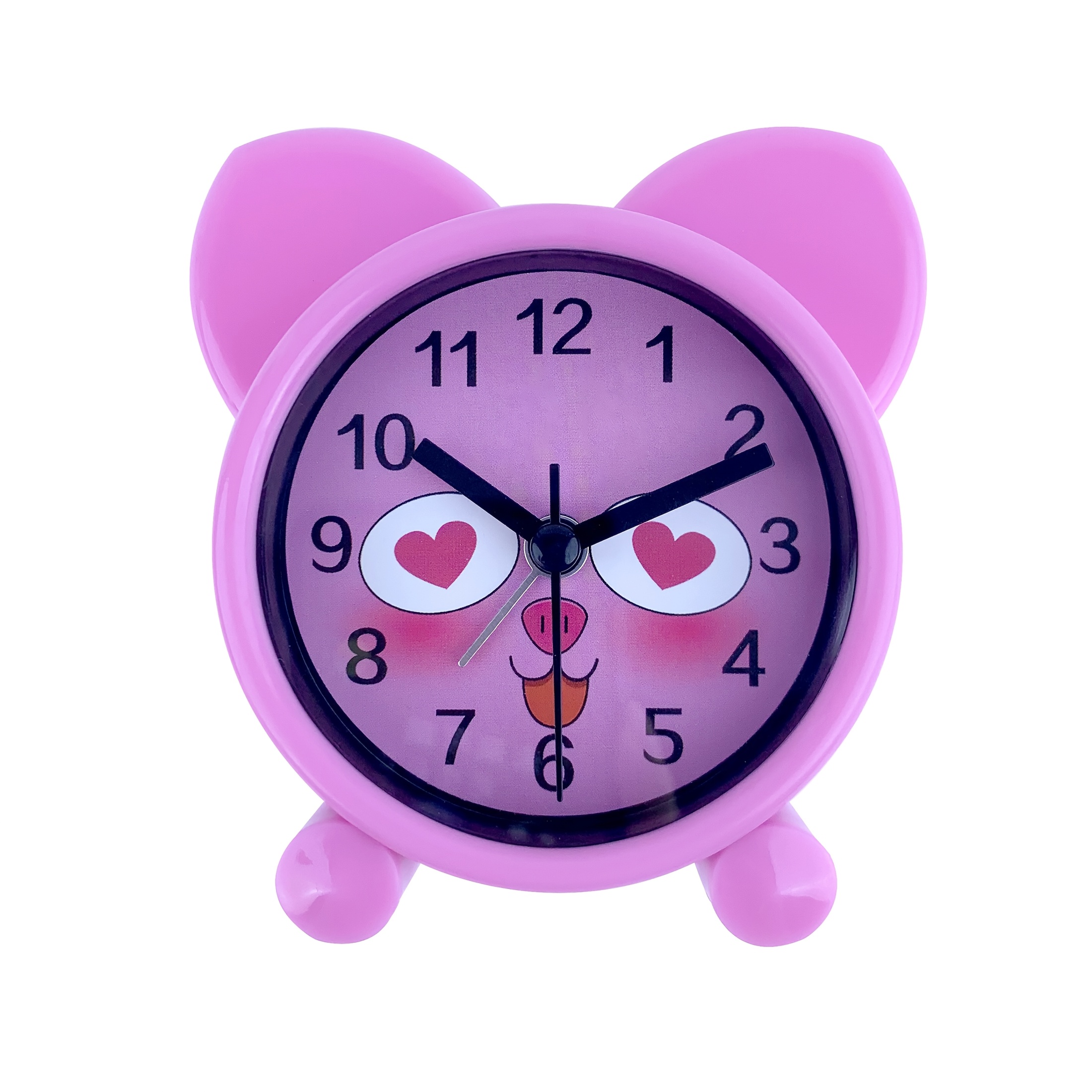 Image of Cute Cartoon Animal Alarm Clock, Silent Non-ticking, Battery Operated Plastic Desk Clock With Timer, For School & Bedroom-compact Size (10cm), Space- & Portable, Back-to-school & Christmas Gift