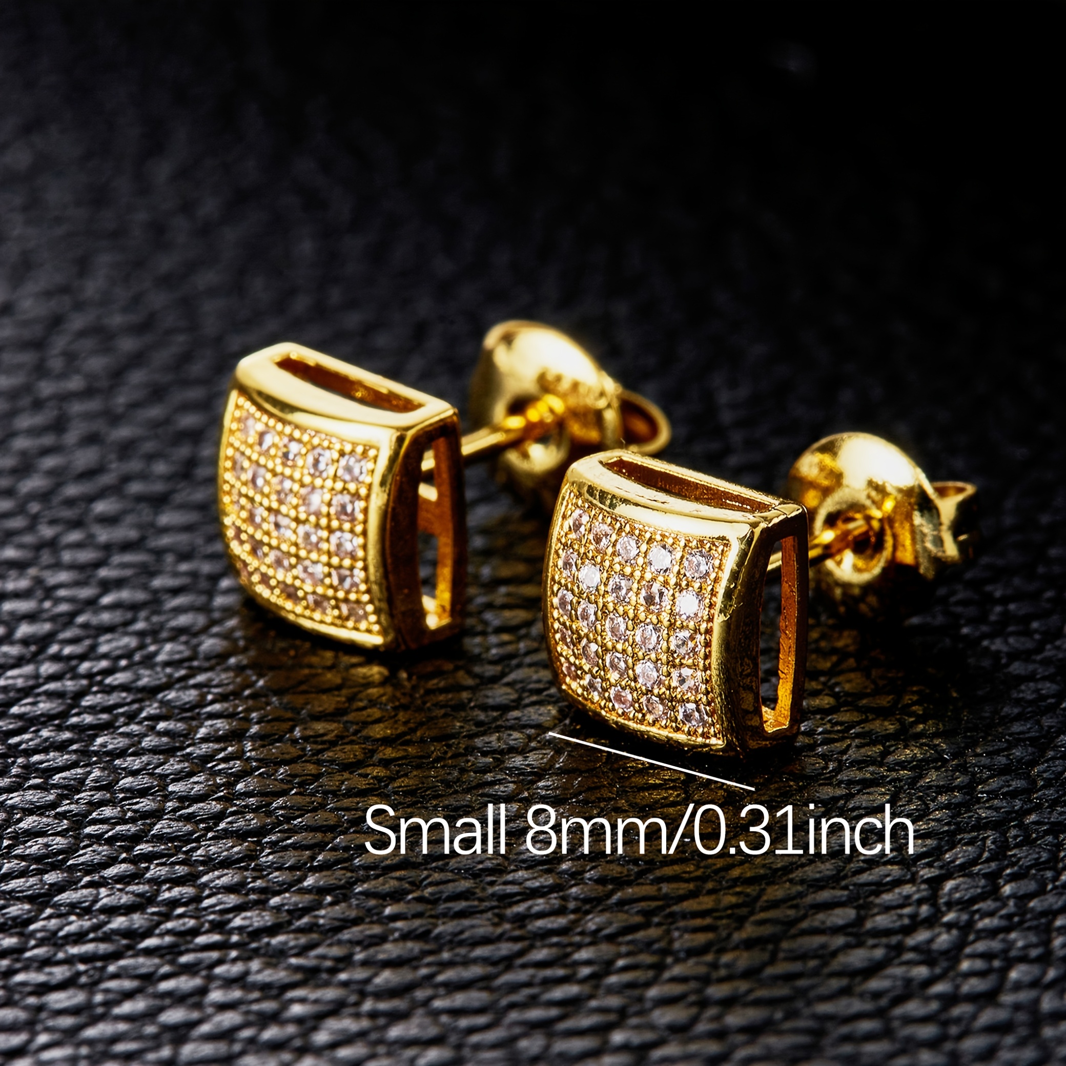 Image of Square Arc Hip Hop Thread Earrings Men And Women Earrings Holiday Gift Birthday Gift Anniversary Daily Surprise Gift Carnival Ramadan Mother's Day Father's Day