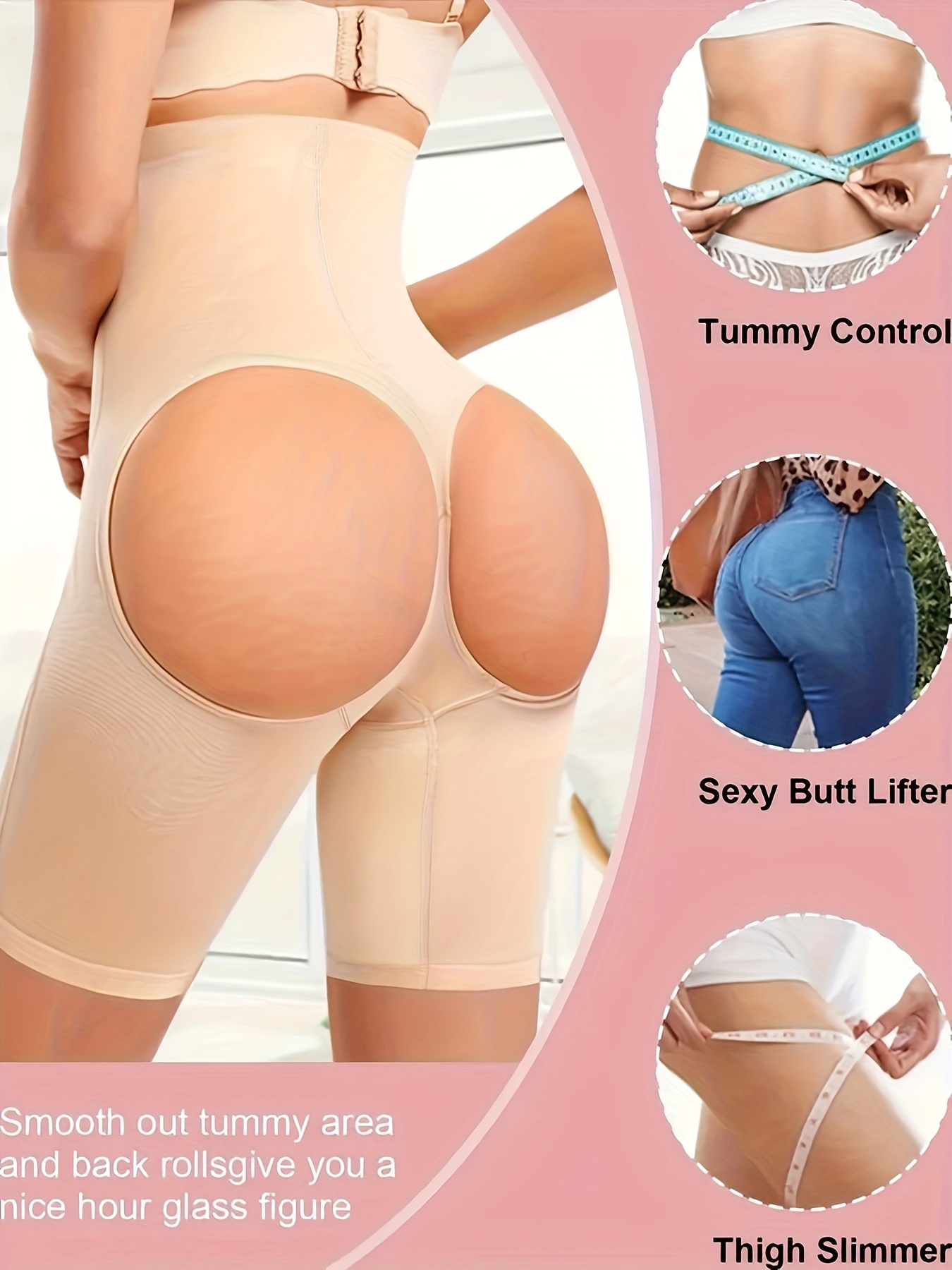 Shapewear for Women Tummy Control High Waisted Body Shaper Shorts Butt  Lifting Panties Thigh Slimmer Girdle Bodysuits Beige at  Women's  Clothing store