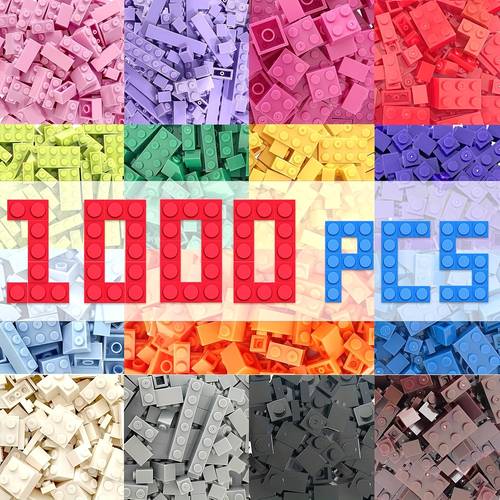 item picture 1000pcs bagged high quality small brick classic building blocks random colors compatible with abs material develops and imagination halloween thanksgiving christmas gift birthday gift