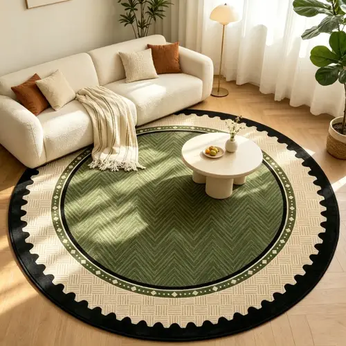 round rug sold on Temu United States