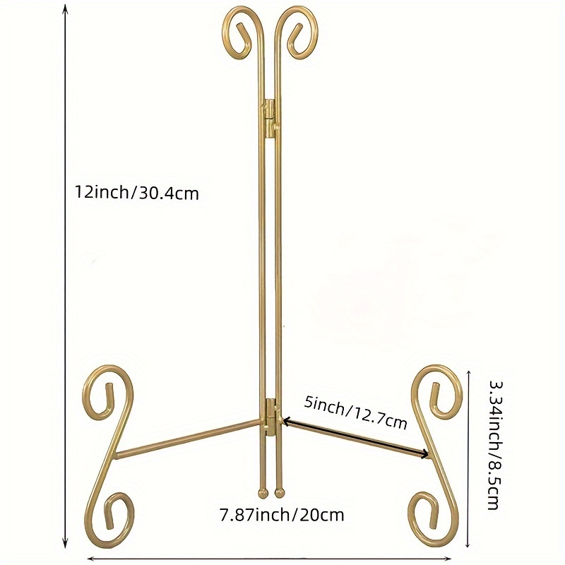 Foldable Desktop Poster Stand, Wedding Tabletop Display Stand, Easel Stand, Plate Display Stand, Suitable For Picture Frames, Record Albums, And Collectibles