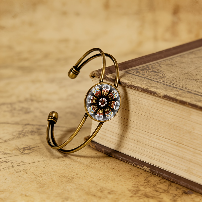 Women's Double-layer Adjustable Bangle with Floral Design