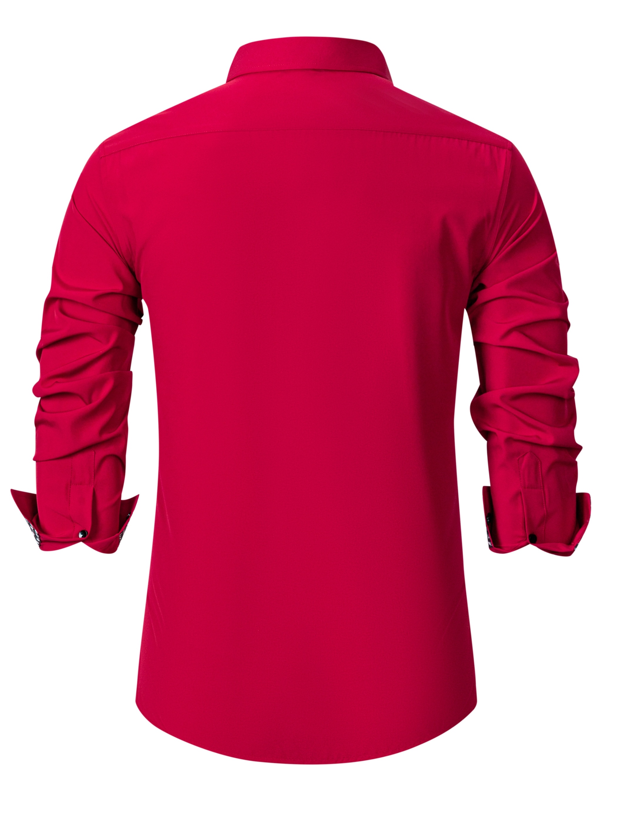 open lace back dress Men's Satin Dress Shirt main image 1