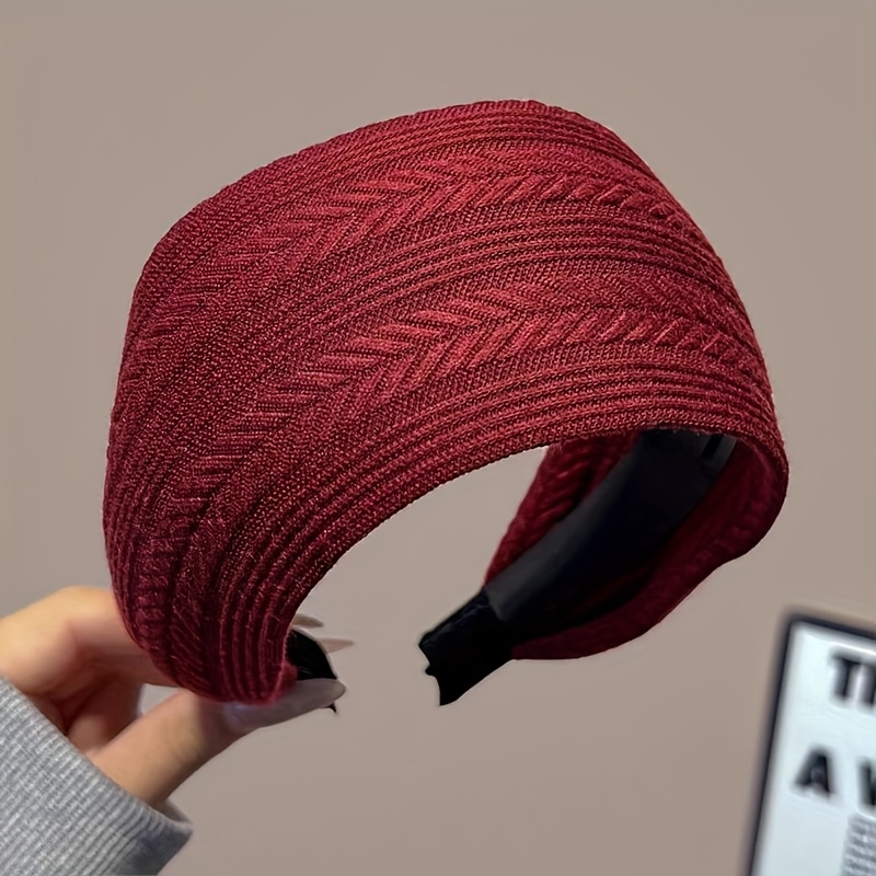TEMU Estampado de Hojas Anchas, Disponible en Múltiples Colores, Cómoda y No Irritante, Accesorio Versátil para Peinados de Mujer en Otoño e Invierno