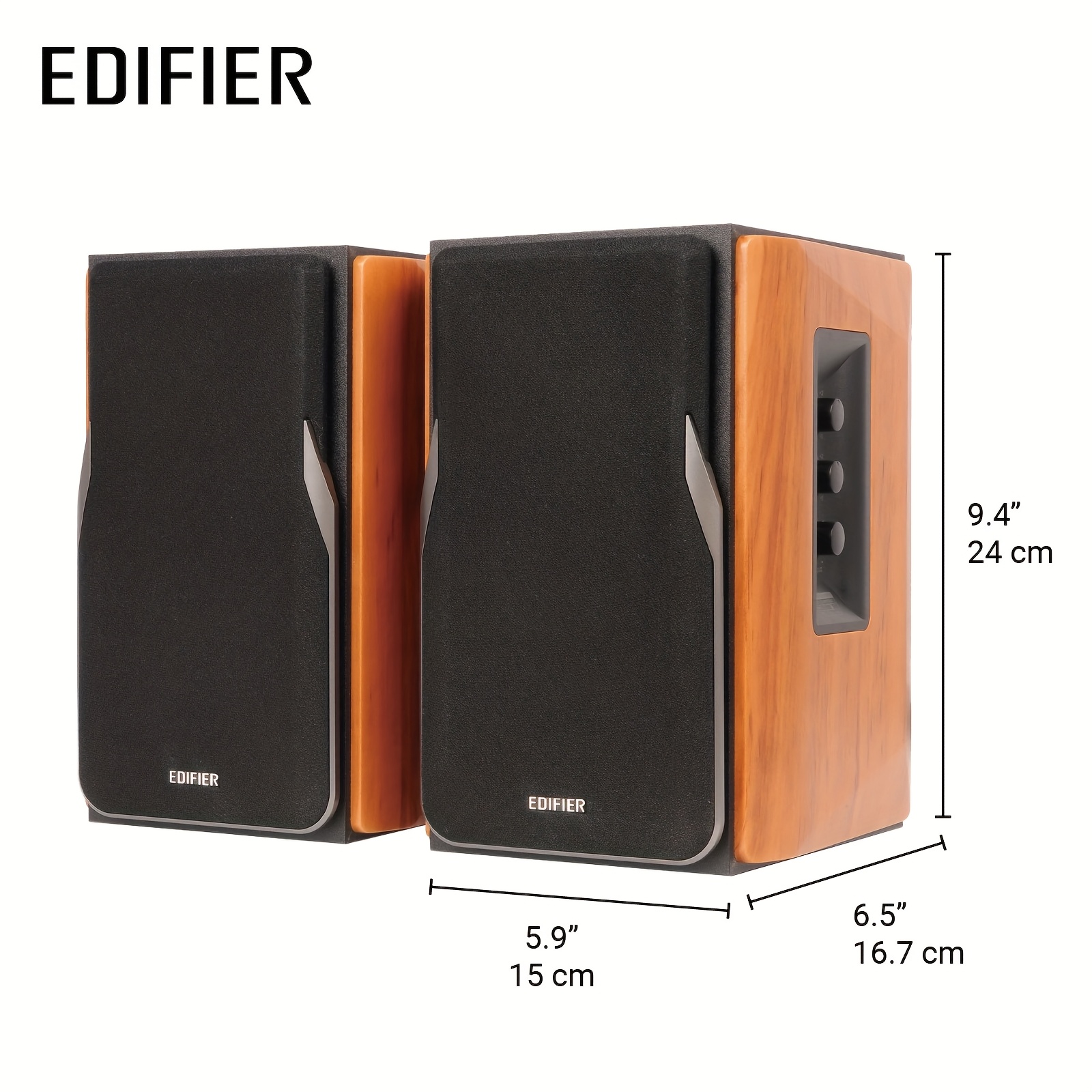 Altavoces inalámbricos de 42W RMS, con alimentación de escritorio,  entrada coaxial RCA, altavoces inalámbricos para estudio, para