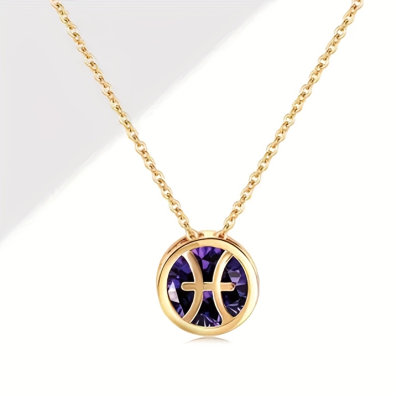 TEMU Collar de 1 pieza con del calados de circonita cúbica sintética, versátil colgante del chino de circonita cúbica sintética para , cadena de