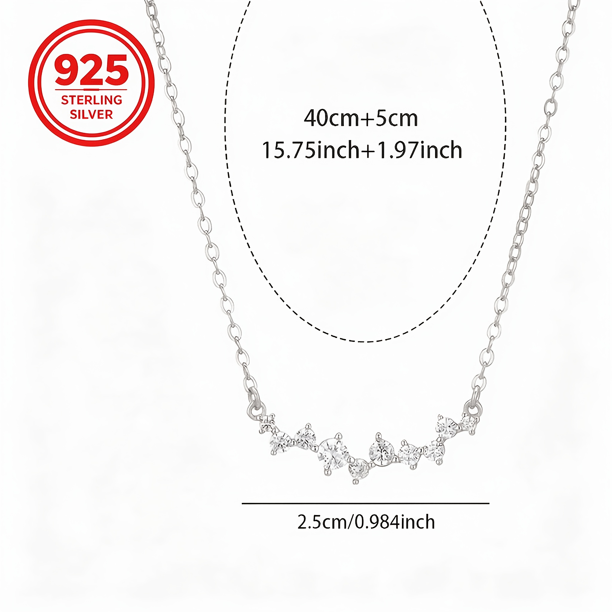 925 Silver Wisteria Flower Clavicle Chain Necklace, Gift for Couples