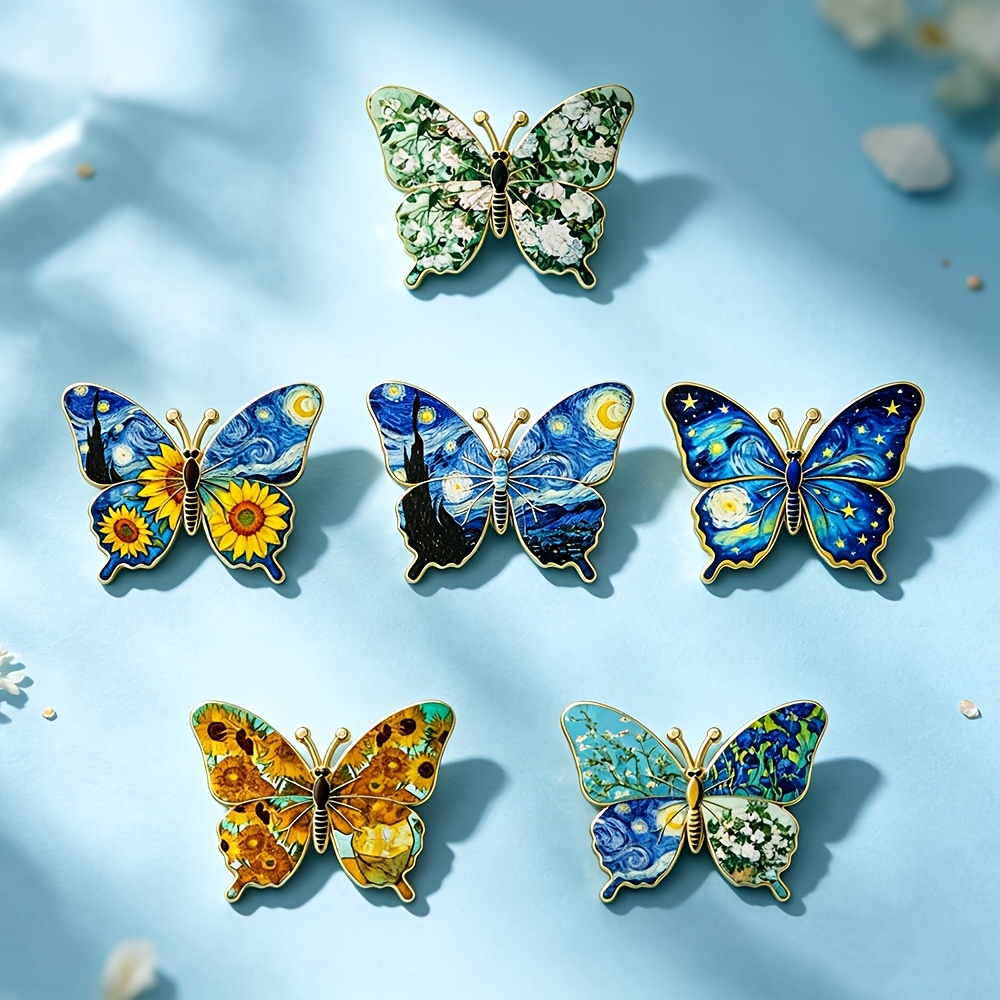 Butterfly Enamel Brooch Pin, Decorative Fashion Accessory