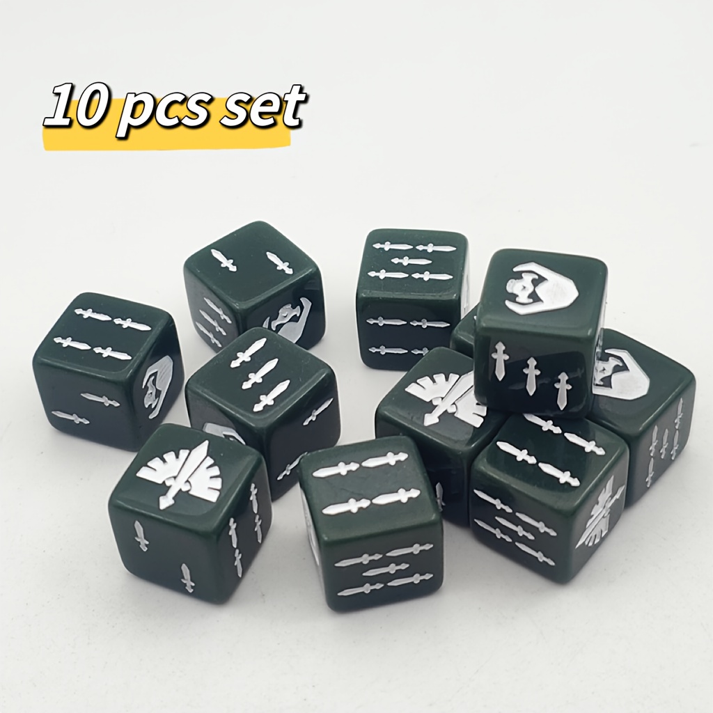 

10- Commands D6 Dice Set, 1.6cm , Abs , For -