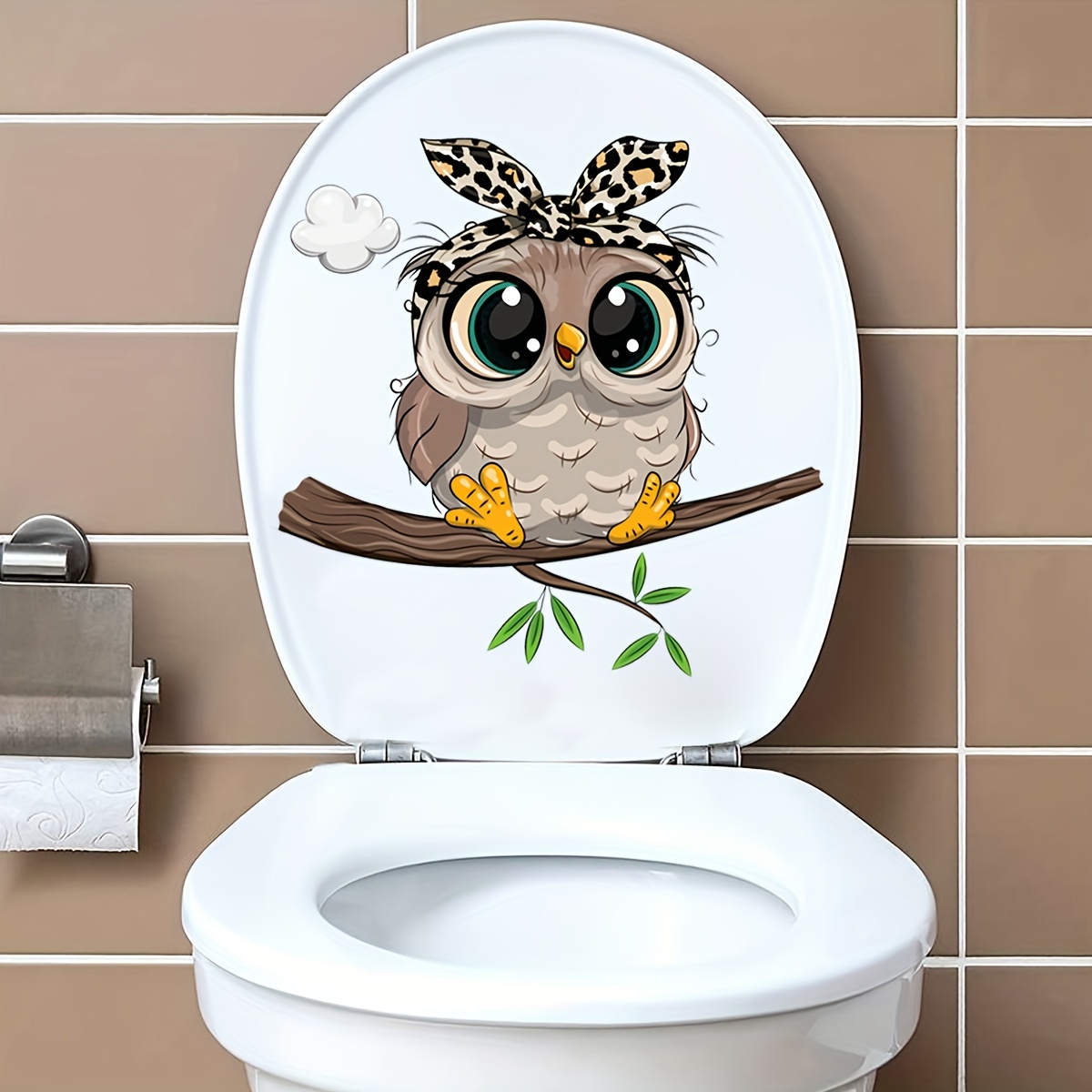 

1pc Owl Pvc , Removable -adhesive Decal For , , , Laptop, , Aesthetic Decoration, Decor,