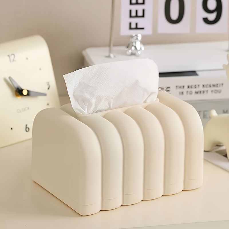 1pc Unique Beige Bread-shaped Tissue Box Holder - Durable Pp, Easy-to- For Dining And Living Room Decor, Minimalist Home Decor