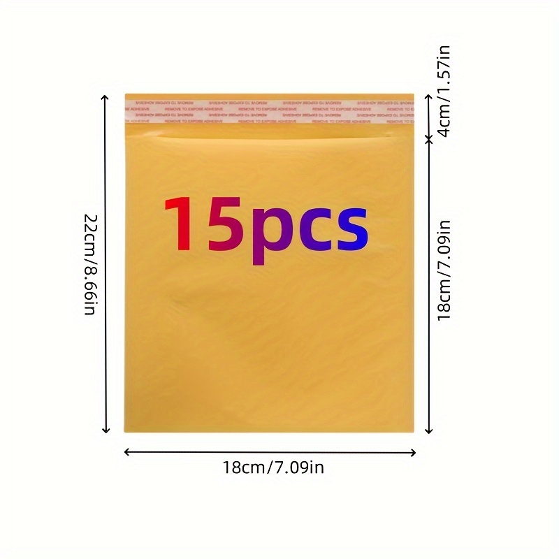 Image of 15pcs, Paper Envelopes, Drop-proof And Moisture-proof, Self-sealing, Suitable For Filling Of Jewelry And Small Items, Packaging Bags For Quick Packing And Packaging Envelope Bags