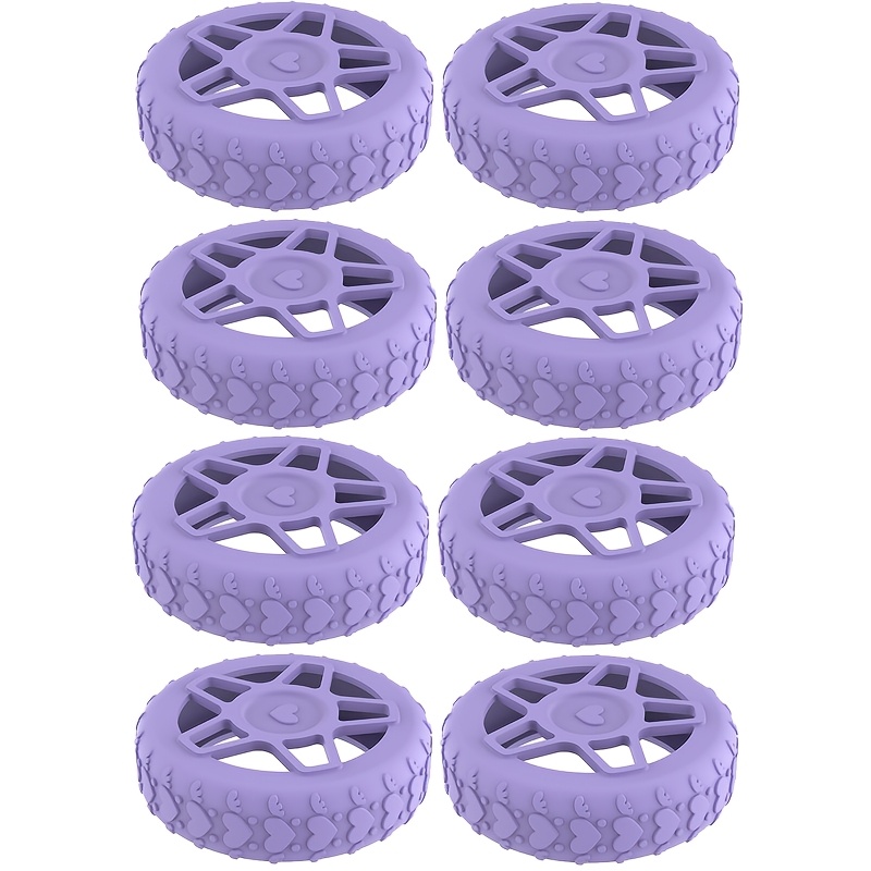 TEMU Lot de 8 housses de améliorées pour roues de valise, housses de en silicone pour roulettes pivotantes de valises de 2 à 2,4", résistantes à l',